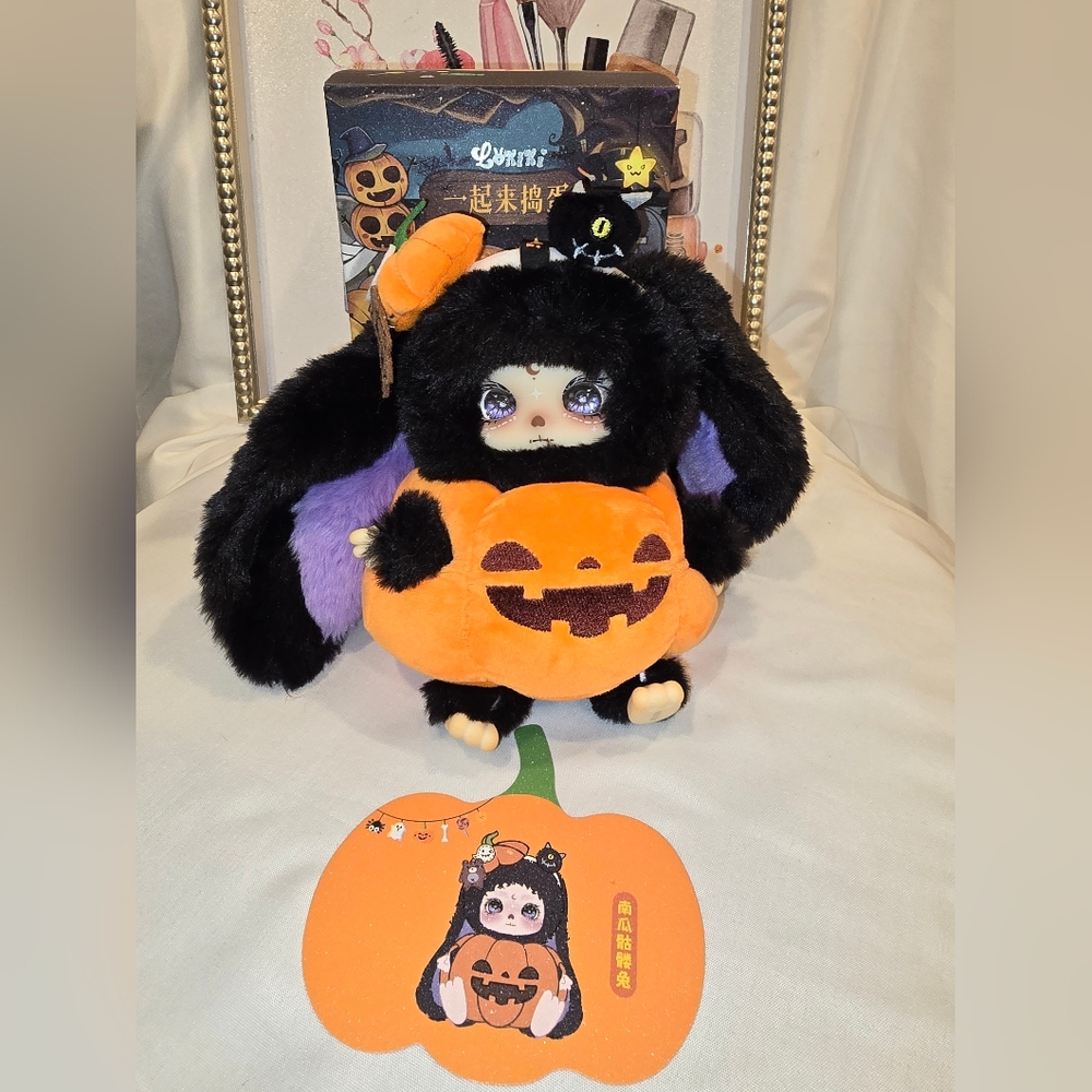 Lokiki Halloween Plush Toy with Pumpkin Costume